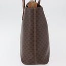CELINE Macadam Canvas Hand Bag PVC Leather Brown Gold Auth 178960-3