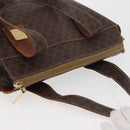 CELINE Macadam Canvas Hand Bag PVC Leather Brown Gold Auth 178960-8