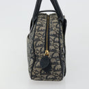 Christian Dior Trotter Canvas Double Saddle Boston Bag Navy Gold Auth 178964A-5