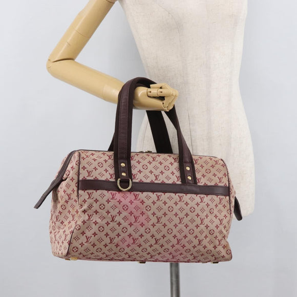 LOUIS VUITTON Monogram Mini Josephine GM Hand Bag Red M92213 LV Auth 178965