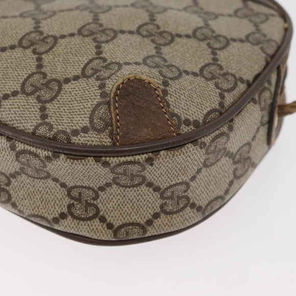 GUCCI GG Supreme Web Sherry Line Bag PVC Beige Gold 89 02 066 Auth 178969