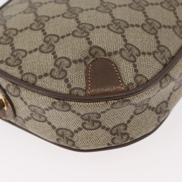 GUCCI GG Supreme Web Sherry Line Bag PVC Beige Gold 89 02 066 Auth 178969