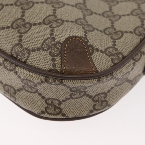 GUCCI GG Supreme Web Sherry Line Bag PVC Beige Gold 89 02 066 Auth 178969