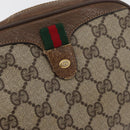 GUCCI GG Supreme Web Sherry Line Bag PVC Beige Gold 89 02 066 Auth 178969-15