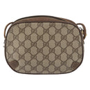 GUCCI GG Supreme Web Sherry Line Bag PVC Beige Gold 89 02 066 Auth 178969-3