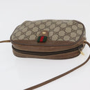 GUCCI GG Supreme Web Sherry Line Bag PVC Beige Gold 89 02 066 Auth 178969-6