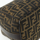 FENDI Zucca Canvas Vanity Pouch Brown Black Auth 178970-16