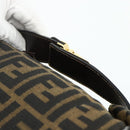 FENDI Zucca Canvas Vanity Pouch Brown Black Auth 178970-7
