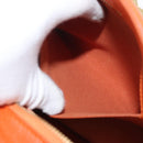 Salvatore Ferragamo Gancini Sofia Hand Bag Leather 2way Orange Gold Auth 178971A-27