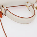 Salvatore Ferragamo Gancini Sofia Hand Bag Leather 2way Orange Gold Auth 178971A-8