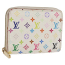 LOUIS VUITTON Multicolor Zippy Coin Purse Coin Purse White M93741 Auth 178977A-1