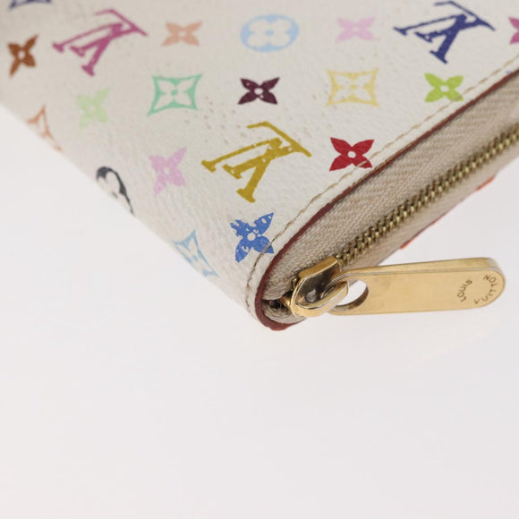 LOUIS VUITTON Multicolor Zippy Coin Purse Coin Purse White M93741 Auth 178977A