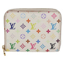 LOUIS VUITTON Multicolor Zippy Coin Purse Coin Purse White M93741 Auth 178977A-13