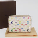 LOUIS VUITTON Multicolor Zippy Coin Purse Coin Purse White M93741 Auth 178977A-12