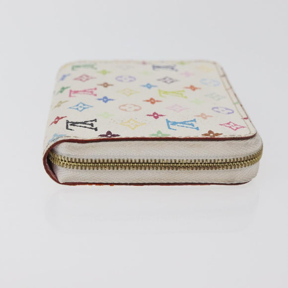 LOUIS VUITTON Multicolor Zippy Coin Purse Coin Purse White M93741 Auth 178977A