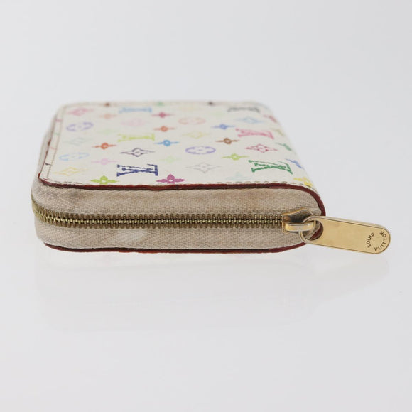 LOUIS VUITTON Multicolor Zippy Coin Purse Coin Purse White M93741 Auth 178977A
