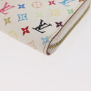 LOUIS VUITTON Multicolor Zippy Coin Purse Coin Purse White M93741 Auth 178977A-14
