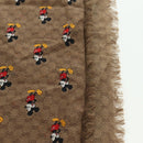 GUCCI MicroGG Disney Collaboration Mickey Mouse Stole Silk Beige Auth 178978SAM-13