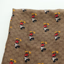 GUCCI MicroGG Disney Collaboration Mickey Mouse Stole Silk Beige Auth 178978SAM-14