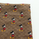 GUCCI MicroGG Disney Collaboration Mickey Mouse Stole Silk Beige Auth 178978SAM-8