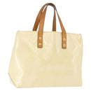 LOUIS VUITTON Monogram Vernis Reade PM Hand Bag Perle M91336 LV Auth 178983-1