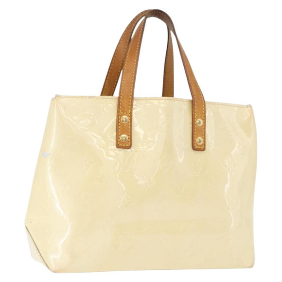 LOUIS VUITTON Monogram Vernis Reade PM Hand Bag Perle M91336 LV Auth 178983