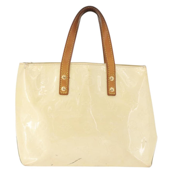 LOUIS VUITTON Monogram Vernis Reade PM Hand Bag Perle M91336 LV Auth 178983