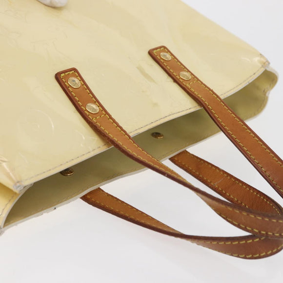 LOUIS VUITTON Monogram Vernis Reade PM Hand Bag Perle M91336 LV Auth 178983
