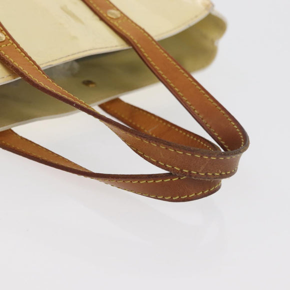 LOUIS VUITTON Monogram Vernis Reade PM Hand Bag Perle M91336 LV Auth 178983