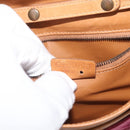 CELINE C Macadam Canvas Shoulder Bag Suede Pink Gold Auth 178989A-12