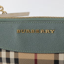 BURBERRY Nova Check Chain Shoulder Bag PVC Beige Gold Auth 178990A-18
