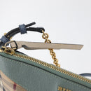 BURBERRY Nova Check Chain Shoulder Bag PVC Beige Gold Auth 178990A-9