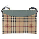 BURBERRY Nova Check Chain Shoulder Bag PVC Beige Gold Auth 178990A-2
