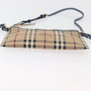 BURBERRY Nova Check Chain Shoulder Bag PVC Beige Gold Auth 178990A-5