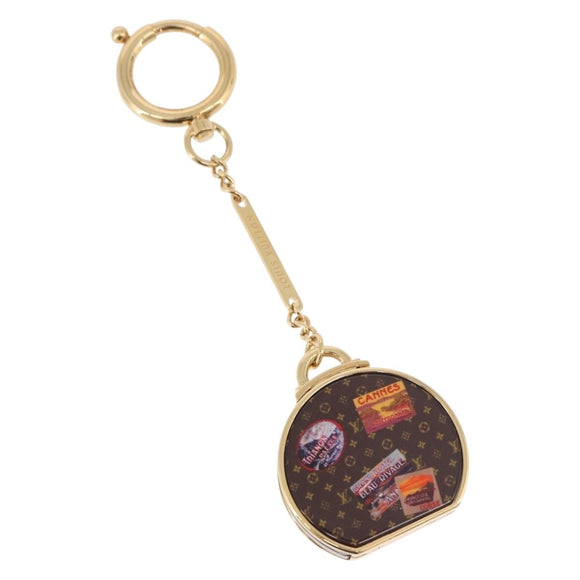 LOUIS VUITTON Porte Cles Boite Chapeau Key Holder metal Gold M62230 Auth 178996M