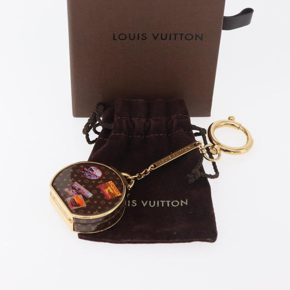 LOUIS VUITTON Porte Cles Boite Chapeau Key Holder metal Gold M62230 Auth 178996M