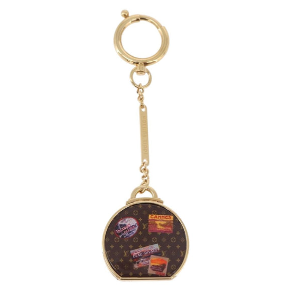 LOUIS VUITTON Porte Cles Boite Chapeau Key Holder metal Gold M62230 Auth 178996M