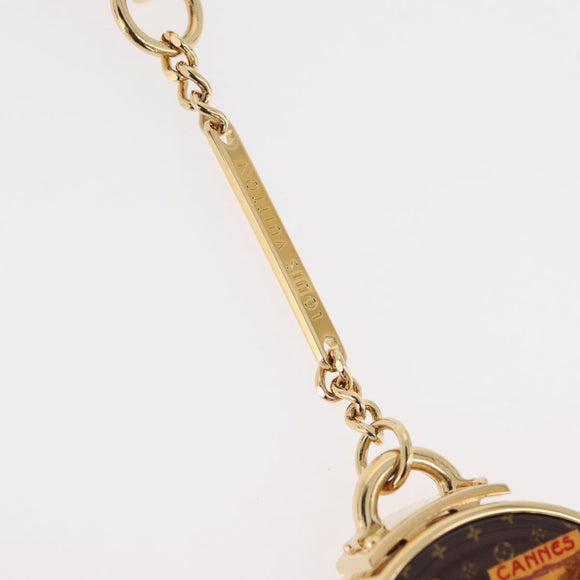LOUIS VUITTON Porte Cles Boite Chapeau Key Holder metal Gold M62230 Auth 178996M