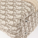 Christian Dior Trotter Canvas Tote Bag Beige Silver Auth 179002A-16