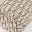 Christian Dior Trotter Canvas Tote Bag Beige Silver Auth 179002A-17