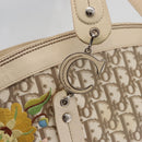 Christian Dior Trotter Canvas Tote Bag Beige Silver Auth 179002A-9