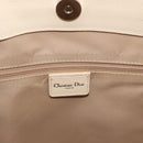 Christian Dior Trotter Canvas Tote Bag Beige Silver Auth 179002A-18