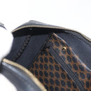 CELINE Macadam Canvas Boston Bag PVC Leather Black Gold Auth 179006A-21