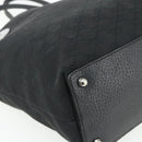 GUCCI GG Canvas Tote Bag Black Silver 120836 Auth 179008-16