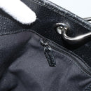 GUCCI GG Canvas Tote Bag Black Silver 120836 Auth 179008-20