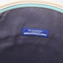 BURBERRY Nova Check Blue Label Shoulder Bag Canvas Light Blue Silver Auth 179010-17