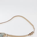 BURBERRY Nova Check Blue Label Shoulder Bag Canvas Light Blue Silver Auth 179010-9