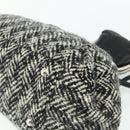 Miu Miu Shoulder Bag Tweed Black Silver Auth 179013A-9