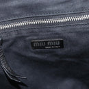 Miu Miu Shoulder Bag Tweed Black Silver Auth 179013A-17