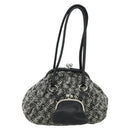 Miu Miu Shoulder Bag Tweed Black Silver Auth 179013A-13
